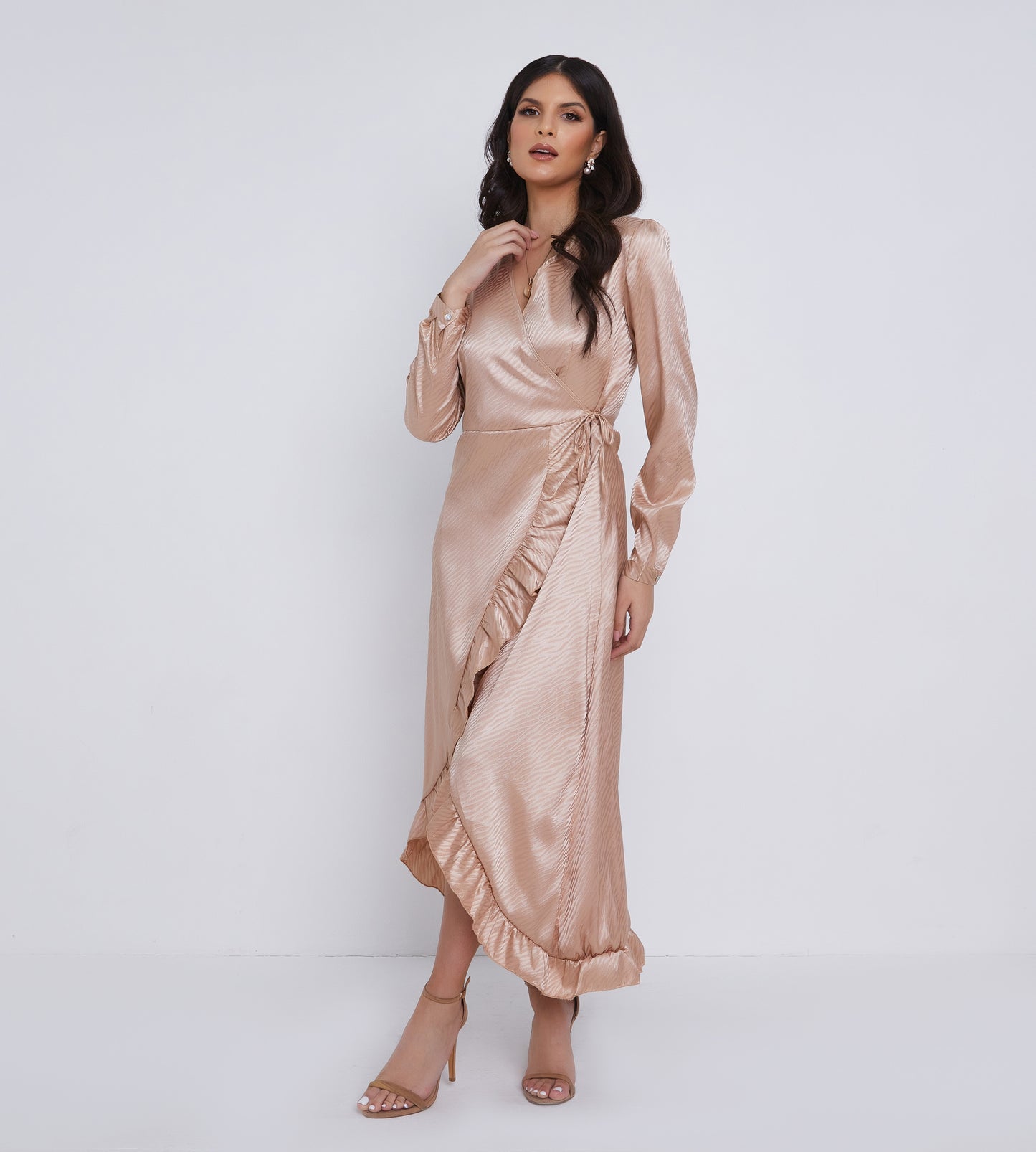 Champagne_wrap_tie_dress