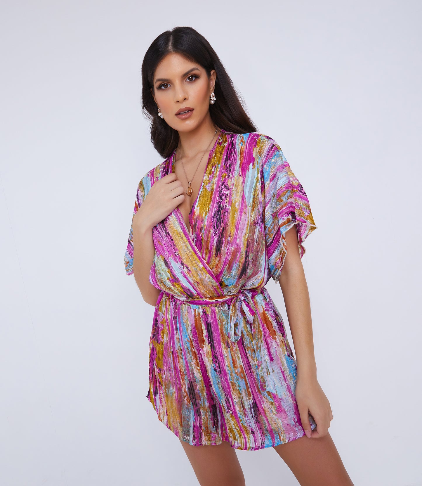 resort pink sunset playsuit