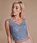 Blue lace top