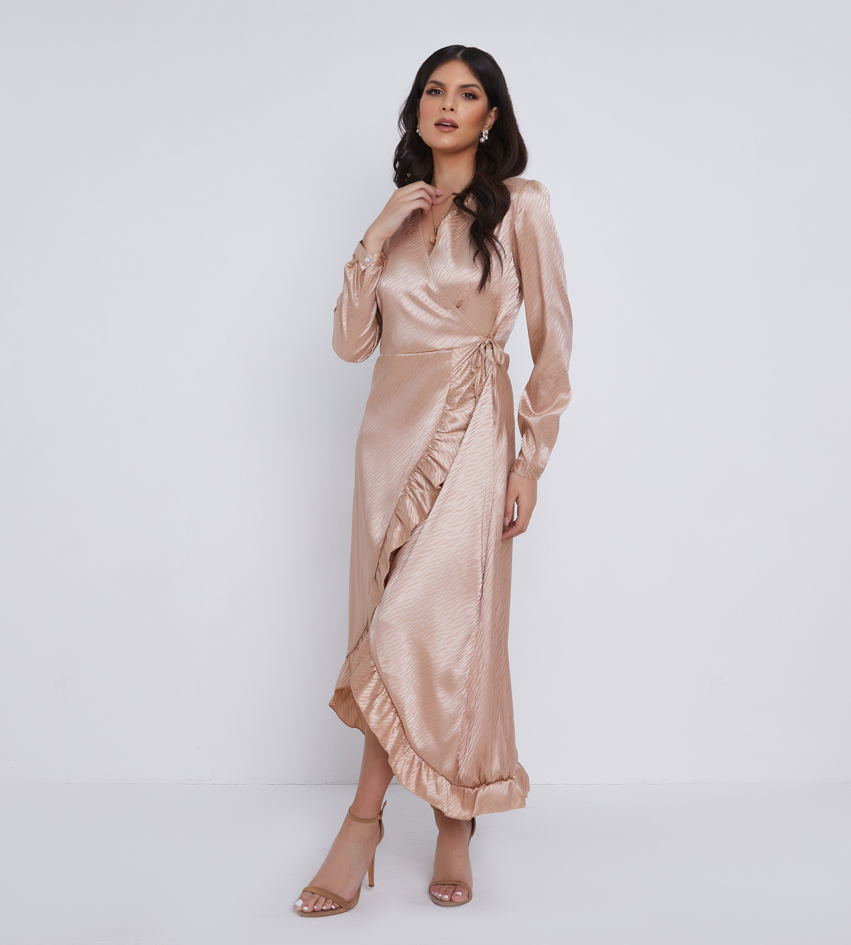 Champagne_wrap_tie_dress
