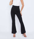 Black High-Waisted Flare Trouser