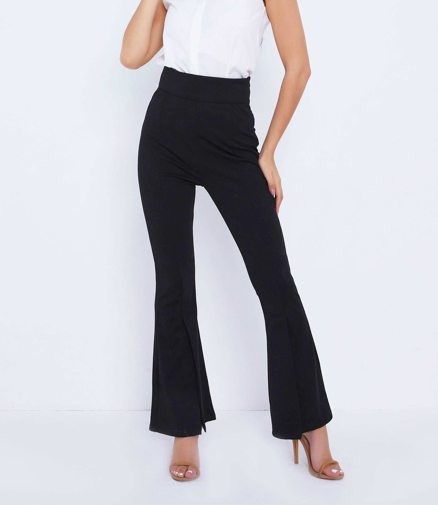 Black High-waisted Flare Trouser – So.NAEY