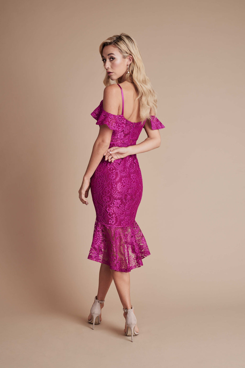 Fuchsia Lace Dress