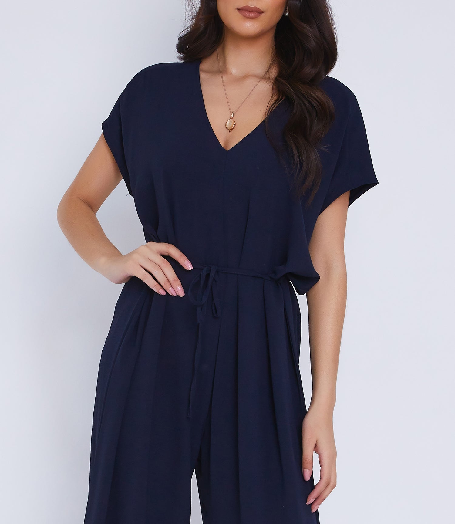 Navy Oversized Casual Jumpsuit