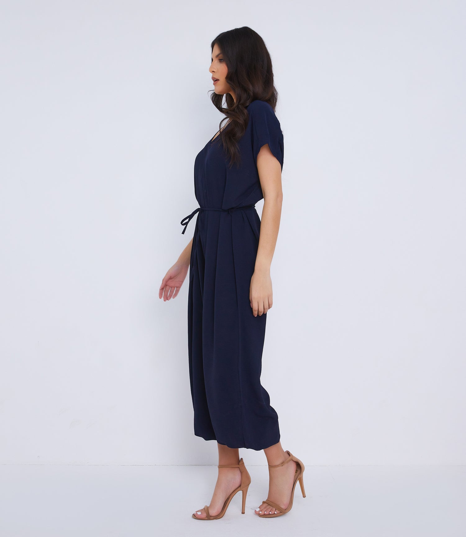 Navy Oversized Casual Jumpsuit