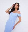 Powder Blue Gown Maxi Bridesmaid Dress