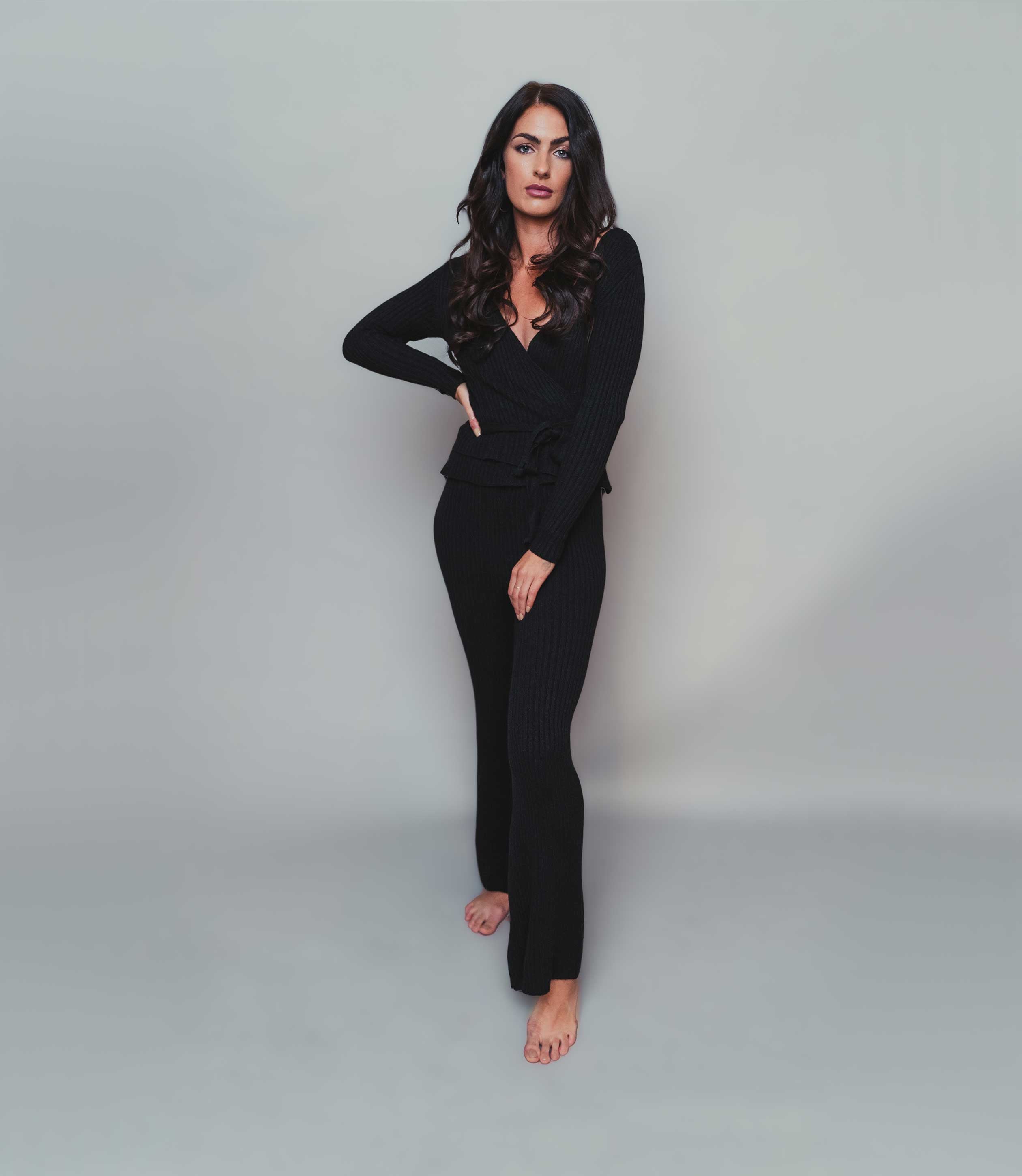 Black Knitted Trousers