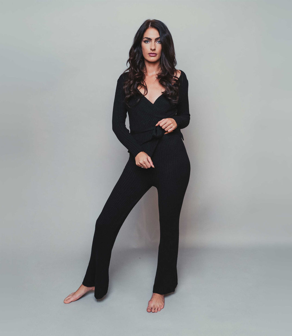 Black Knitted Trousers