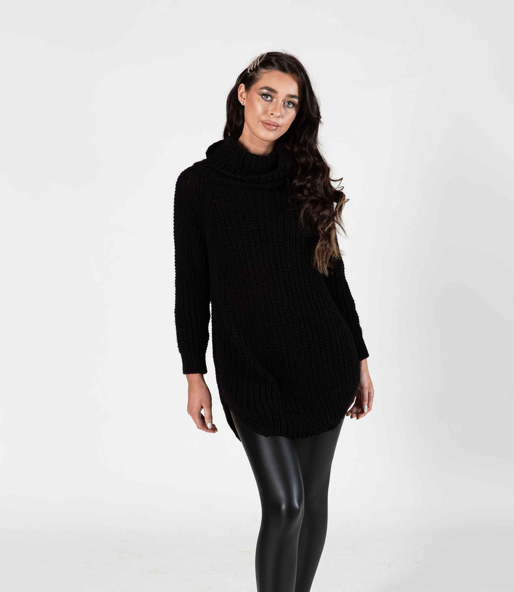 Black Polo Neck Jumper