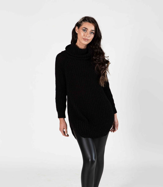 Black Polo Neck Jumper