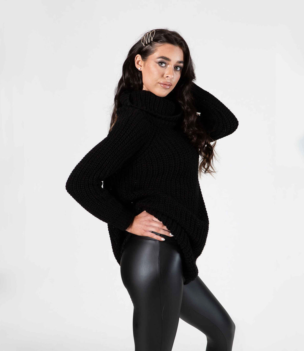 Black Polo Neck Jumper