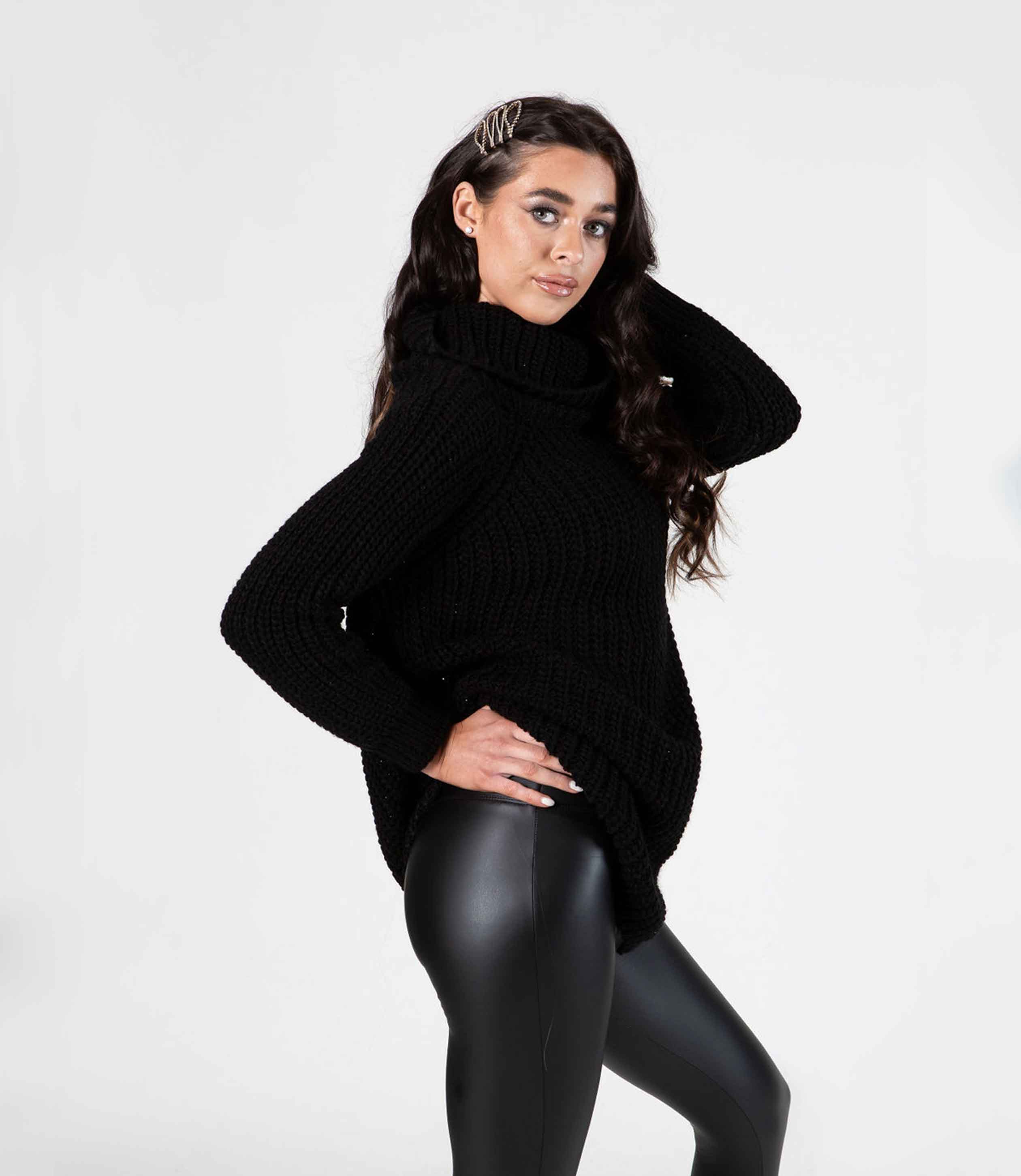 Black Polo Neck Jumper