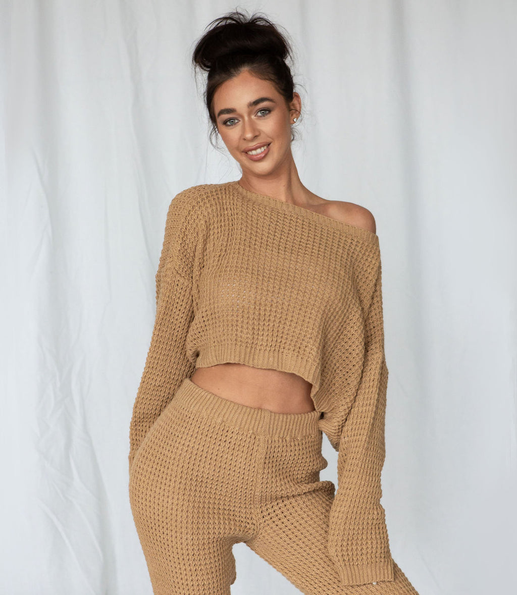 loungewear sets women waffle knit loungewear