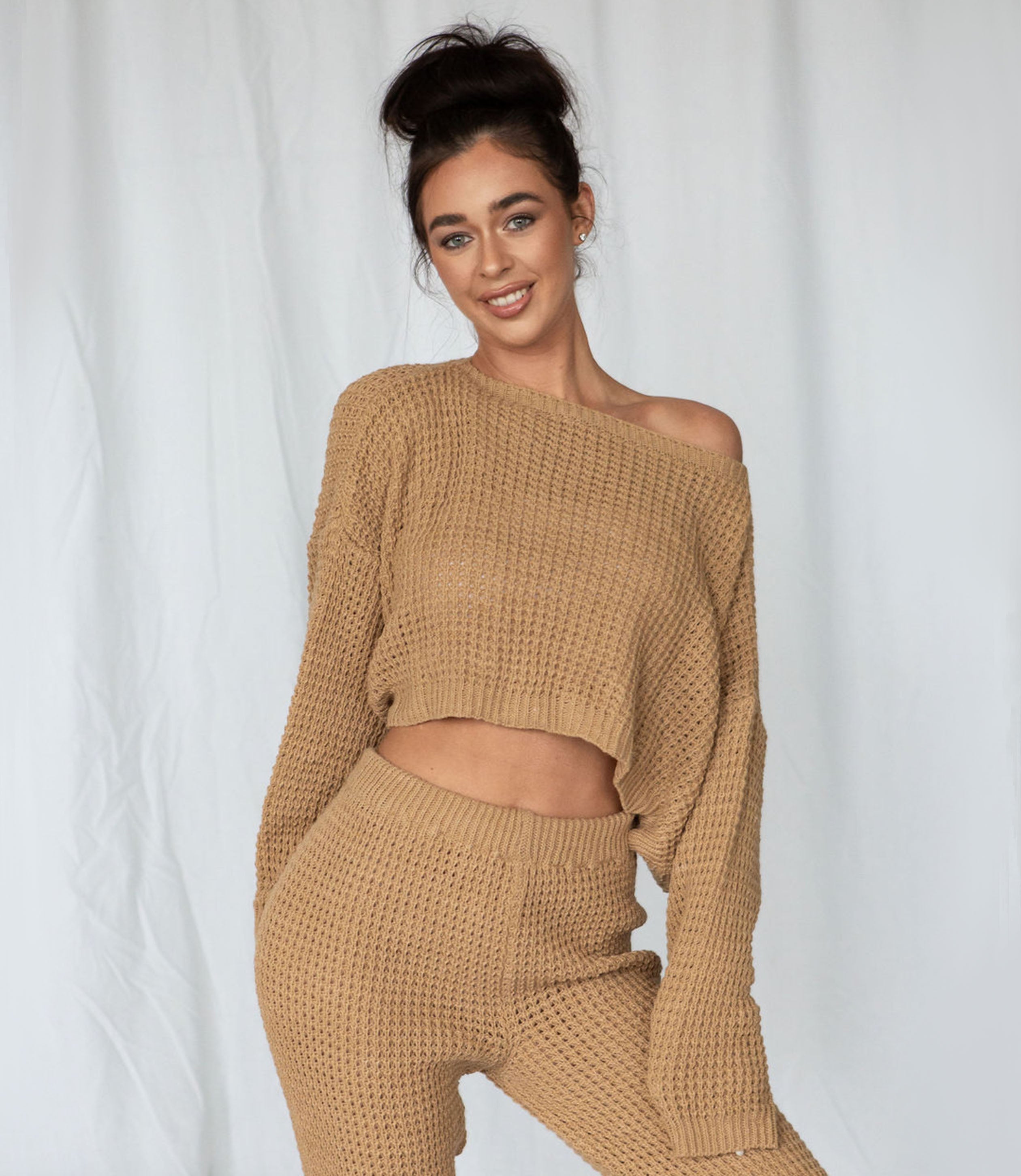 loungewear sets women waffle knit loungewear