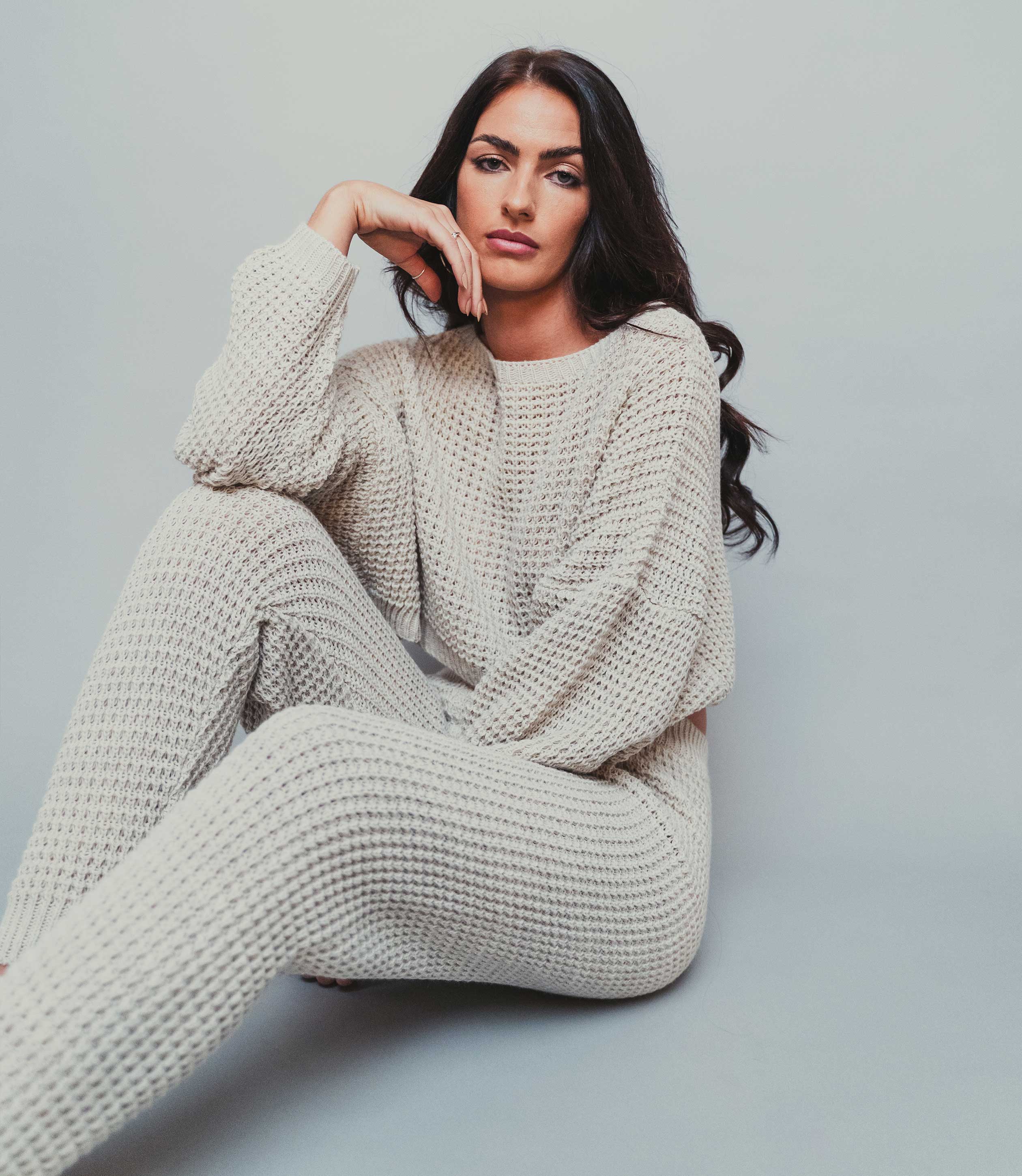 loungewear sets women waffle knit loungewear