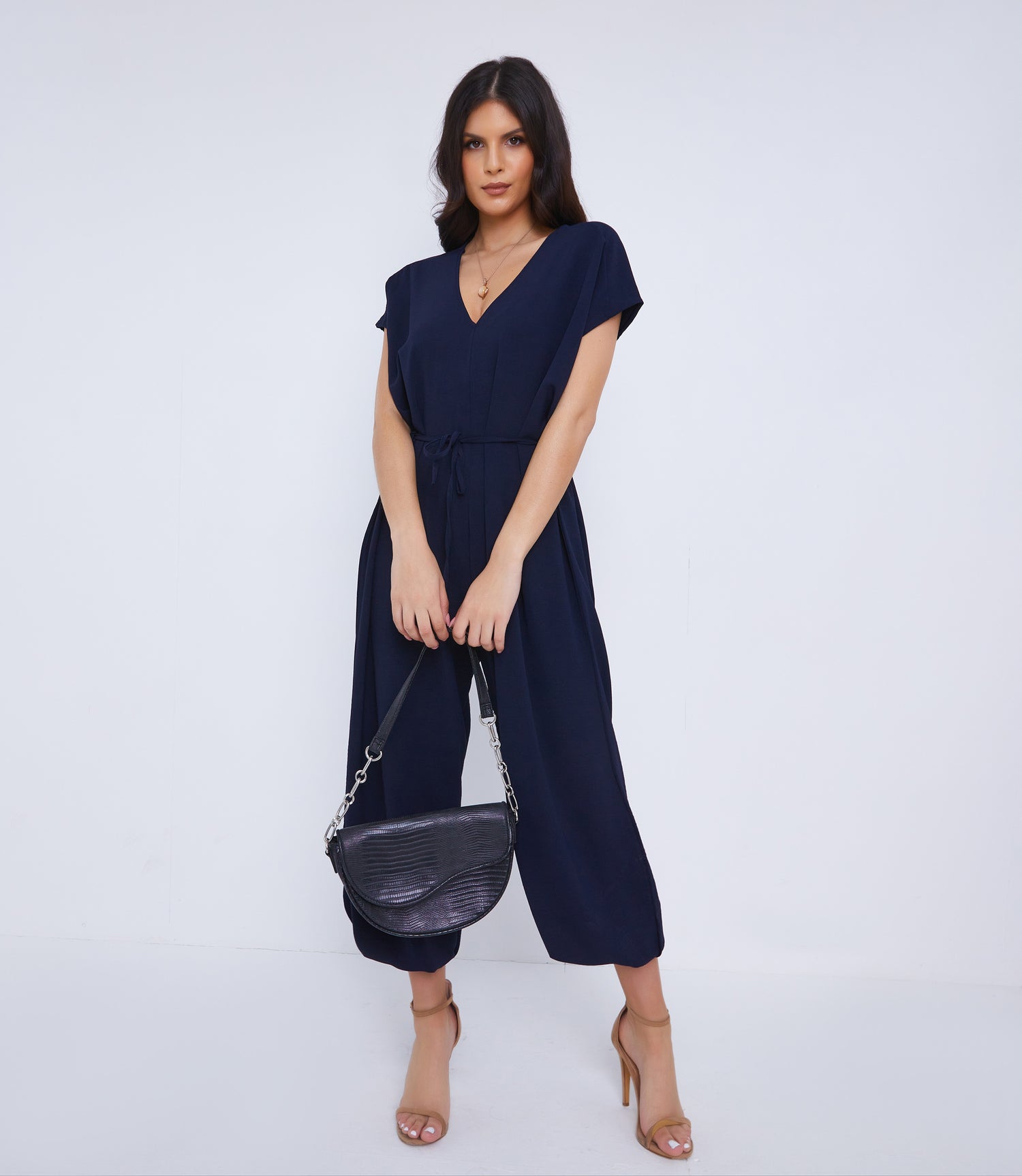 Navy Oversized Casual Jumpsuit