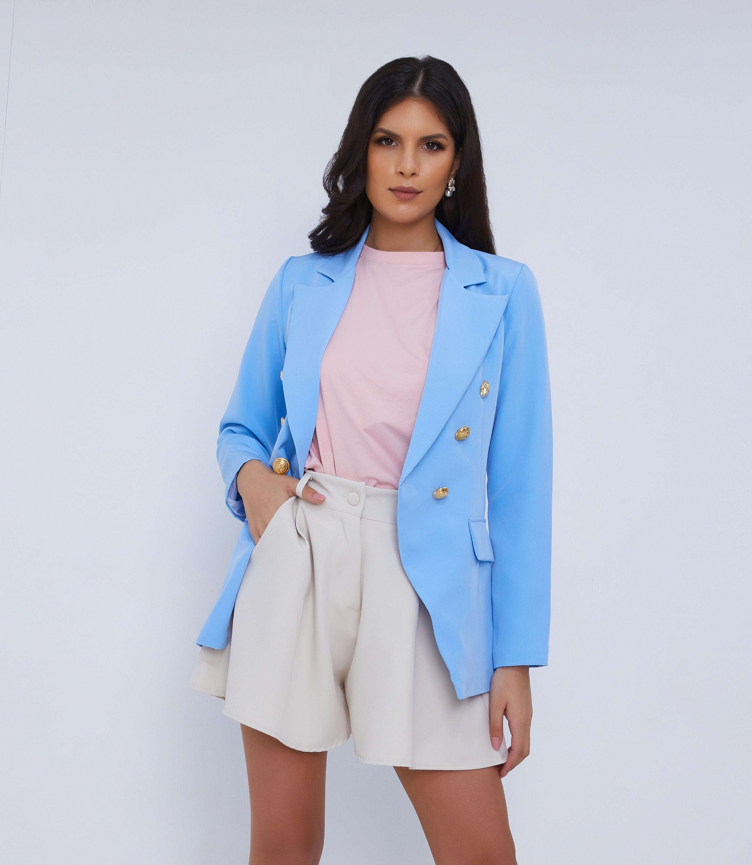 Light weight women blue blazer