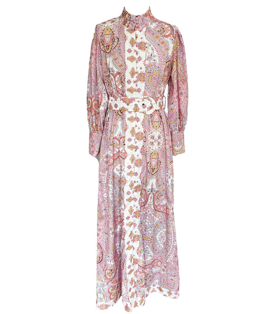pink pastel paisley maxi dress uk
