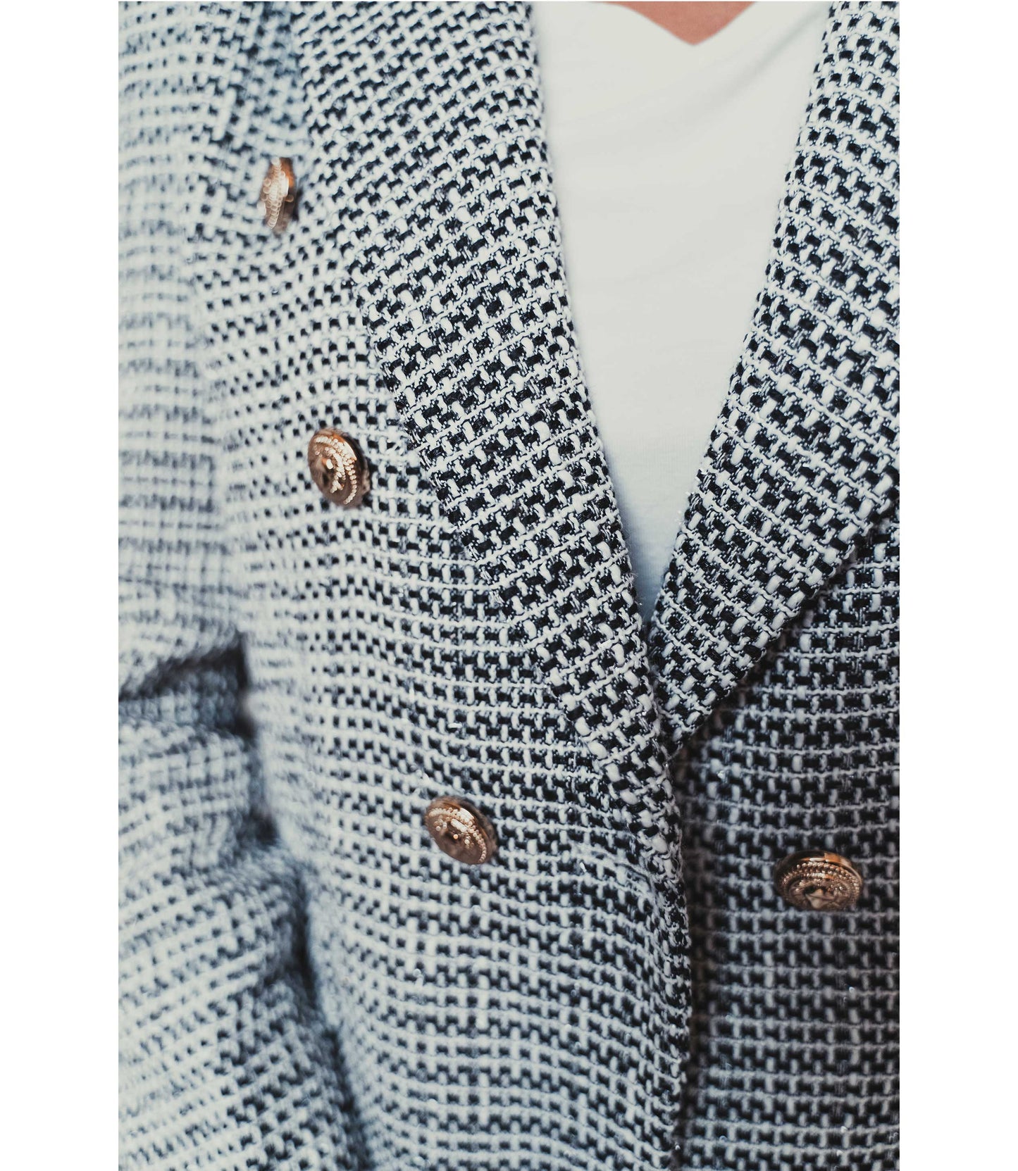 Tweed Jacket with gold buttons