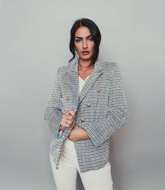 Tweed Jacket with gold buttons