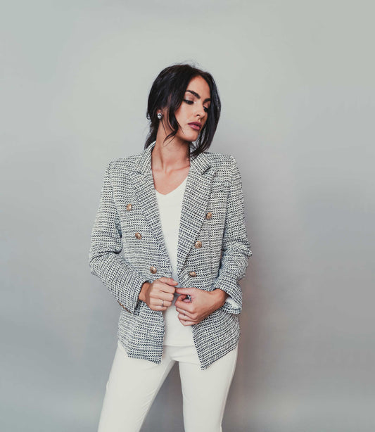 Tweed Jacket with gold buttons