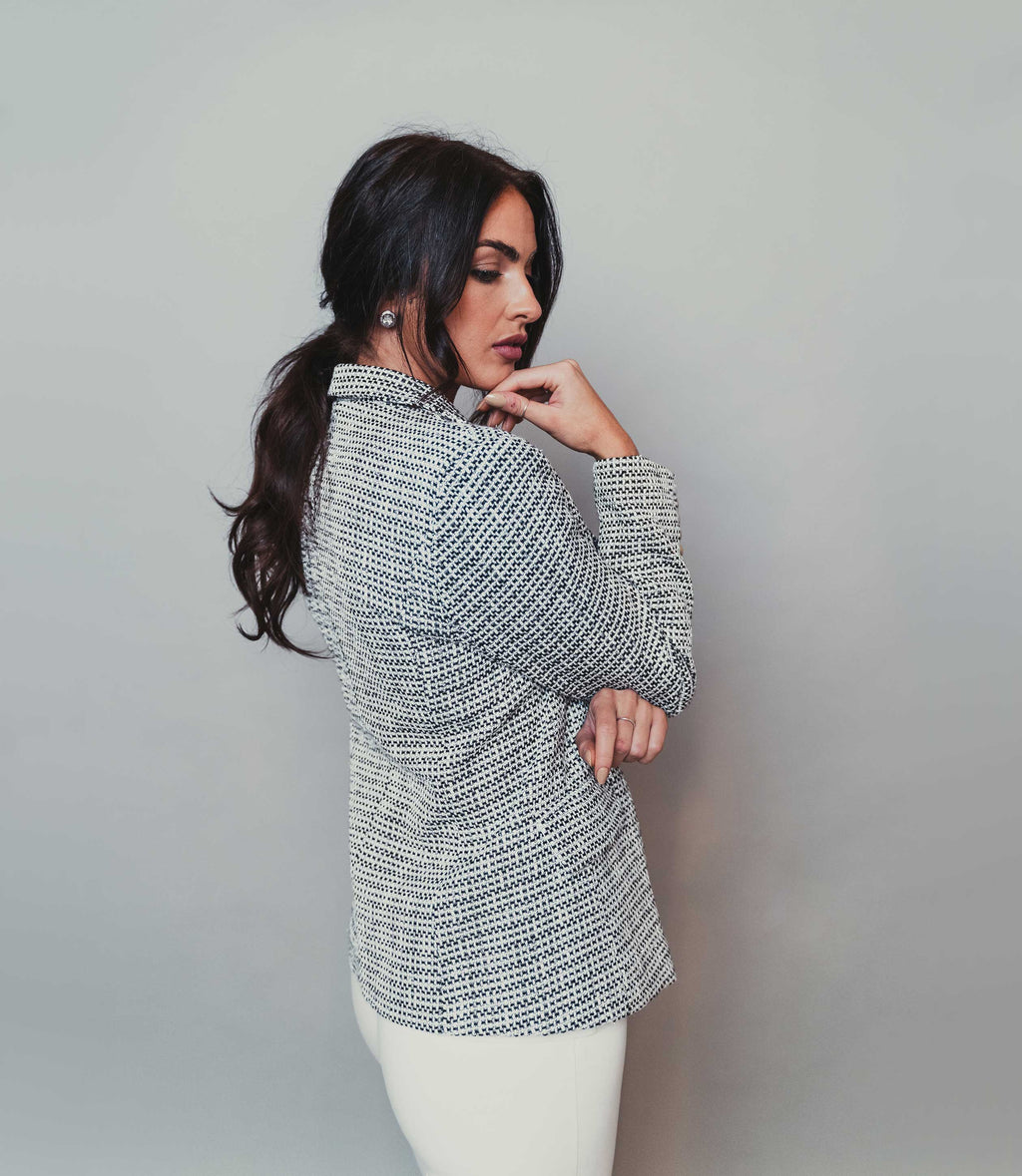 Tweed Jacket with gold buttons