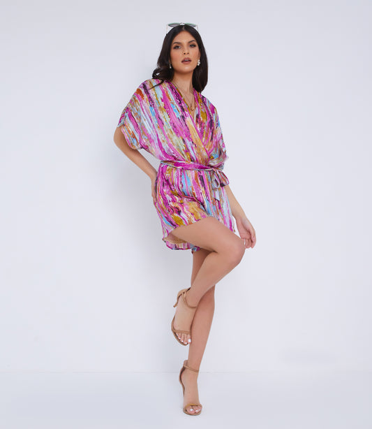 resort pink sunset playsuit