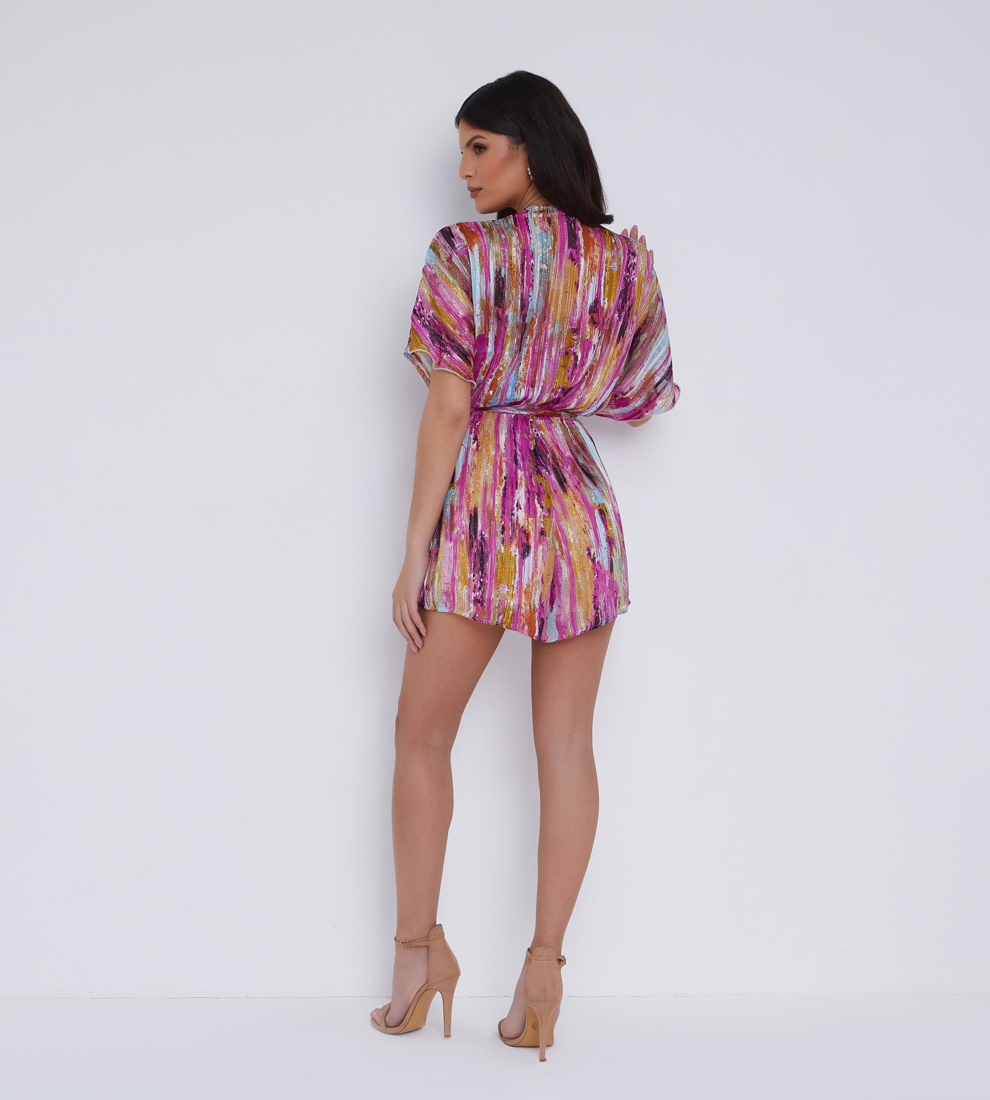resort pink sunset playsuit